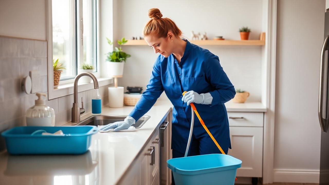 How to Increase Repeat Business Cleaner finishing a recurring visit that keeps customers coming back.
