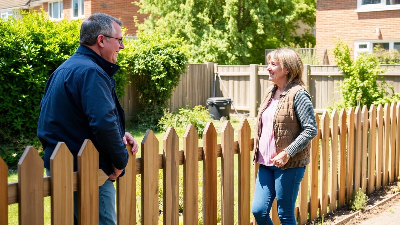 How to Get More Referrals Happy customer recommending a local service business to a neighbour.